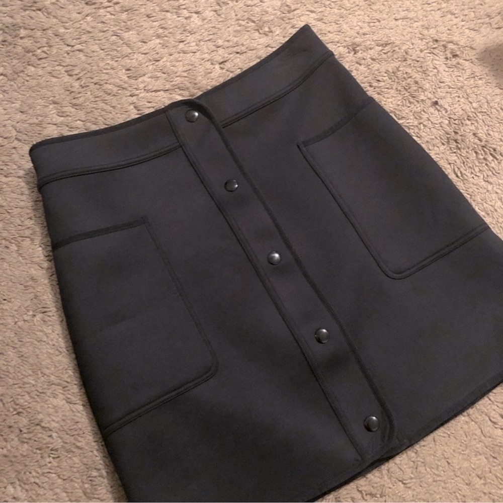 🔥 SANDRO Black Juliena Scuba Skirt with pockets size 3 / large - Picture 10 of 14